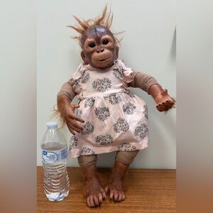 Melissa McCrory Collectable “So Truly Real” Monkey Doll Bendable 21” red hair